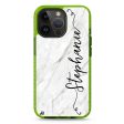 Vertical Cursive & Marble Sleek iPhone 15 Pro Durashock Case Online Sale