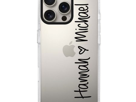 Vertical Names iPhone 15 Pro Ultra Clear Case For Discount