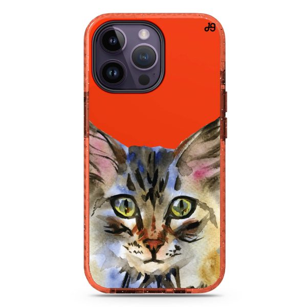 Watercolour Cat iPhone 15 Pro Durashock Case For Discount