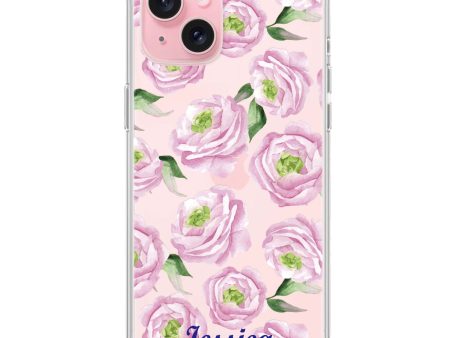 Watercolor pink floral iPhone 15 Ultra Clear Case For Sale