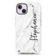 Vertical Cursive & Marble Sleek iPhone 15 Durashock Case For Sale