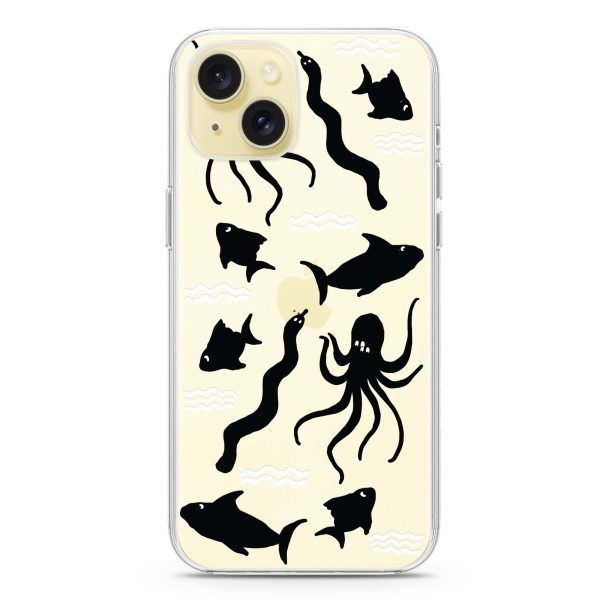 Water, Ocean and Sea Animals iPhone 15 Ultra Clear Case Discount