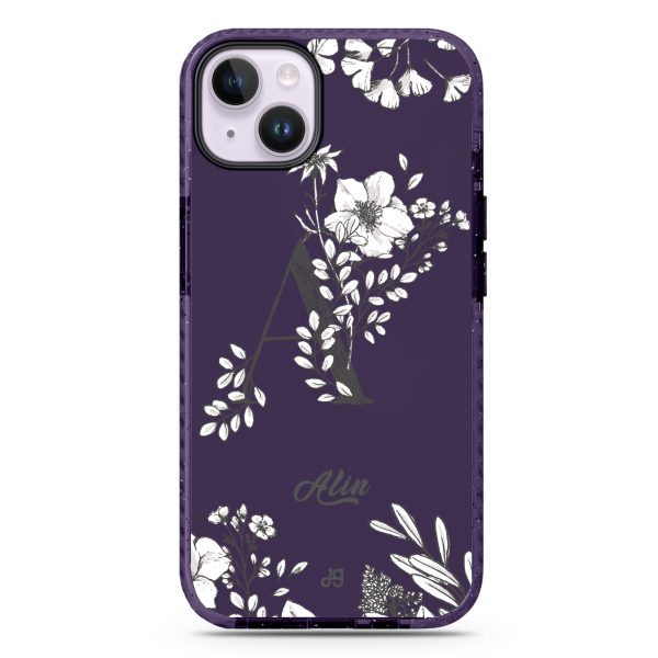 Vintage Floral Monogram iPhone 15 Durashock Case on Sale