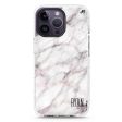 White Marble iPhone 15 Pro Durashock Case For Sale