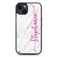 Vertical Cursive & Marble Sleek iPhone 15 Plus Durashock Case Online