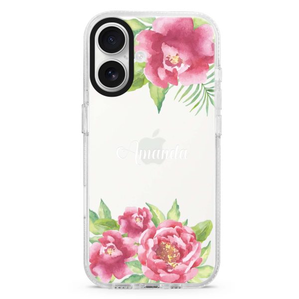 Watercolor Paeonia iPhone Ultra Clear Case Fashion