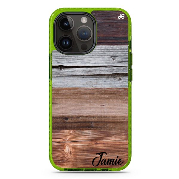 Wood Grain Varigegated iPhone 15 Pro Durashock Case Online now