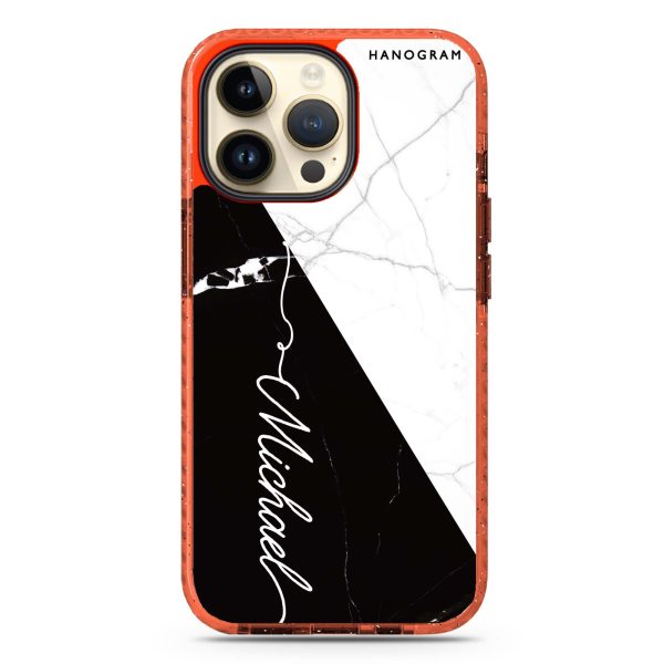 White And Black Marble iPhone 15 Pro Durashock Case Supply