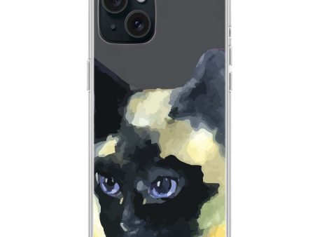 Watercolour Cat iPhone 15 Ultra Clear Case For Discount