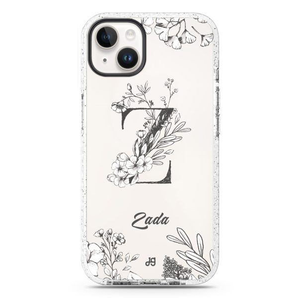 Vintage Floral Monogram iPhone 15 Durashock Case on Sale