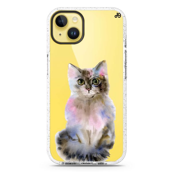 Watercolour Cat iPhone 15 Durashock Case Online Sale