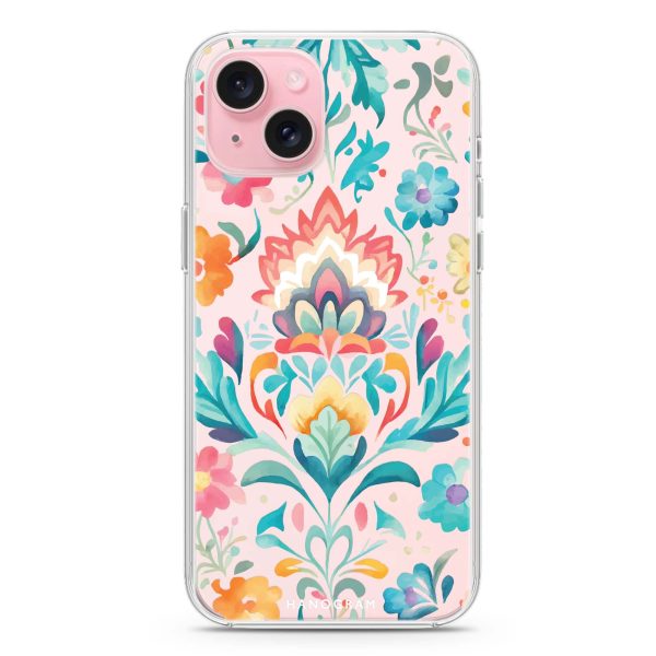 Watercolor Floral iPhone 15 Ultra Clear Case Cheap