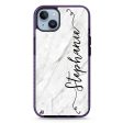 Vertical Cursive & Marble Sleek iPhone 15 Plus Durashock Case Online