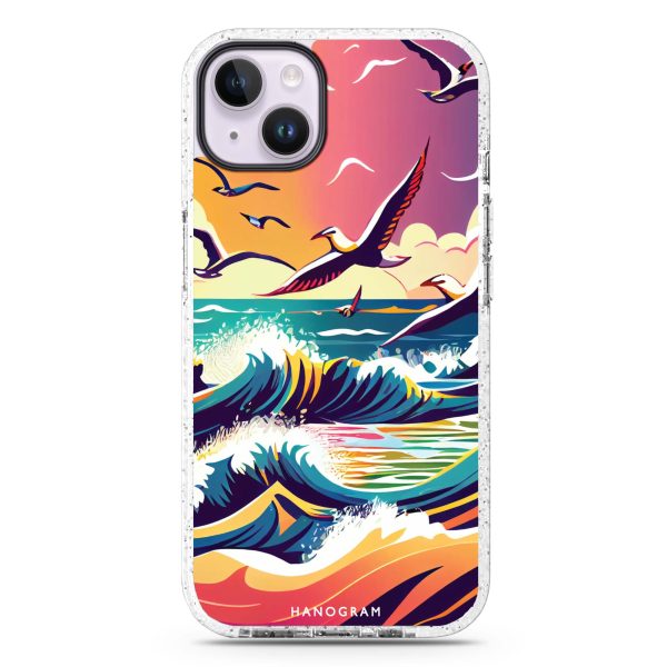 Waves & seagulls iPhone 15 Durashock Case Online now