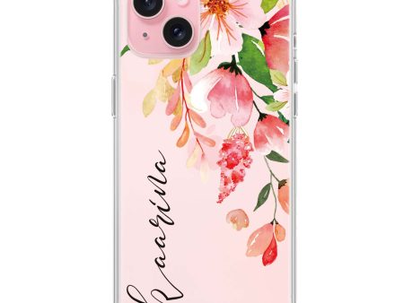 Watercolor Blossom iPhone 15 Ultra Clear Case Online Hot Sale