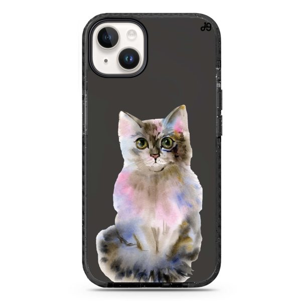 Watercolour Cat iPhone 15 Durashock Case Online Sale