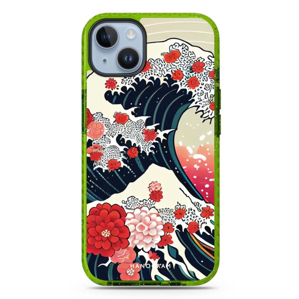 Waves & Flowers iPhone 15 Durashock Case Fashion