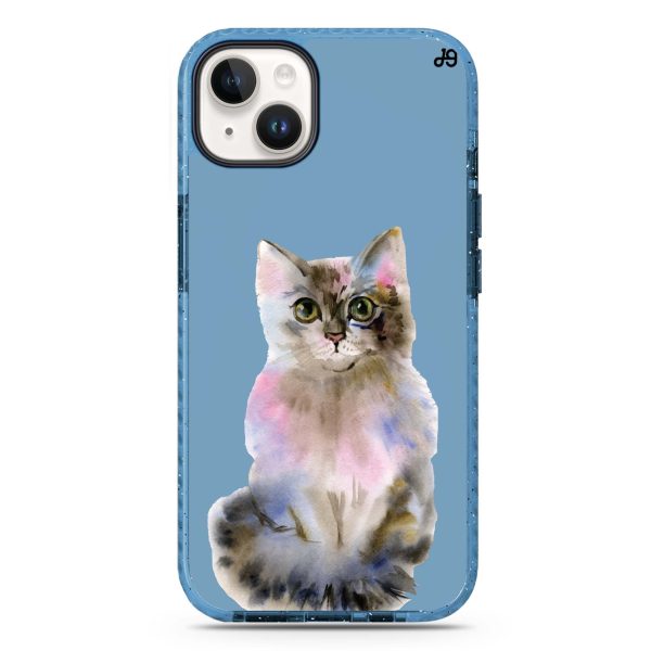 Watercolour Cat iPhone 15 Durashock Case Online Sale