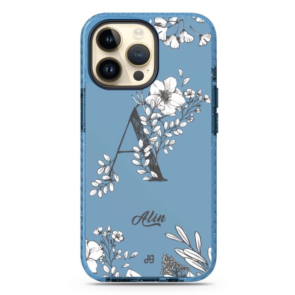 Vintage Floral Monogram iPhone 15 Pro Durashock Case on Sale