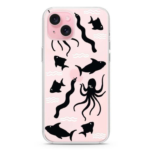 Water, Ocean and Sea Animals iPhone 15 Ultra Clear Case Discount