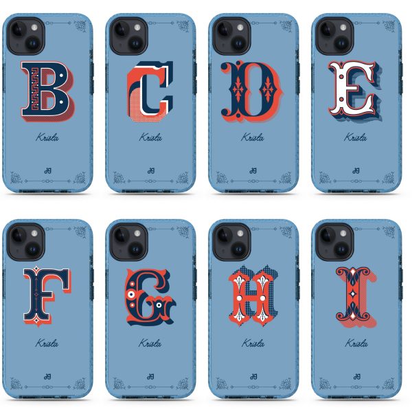 Vintage Ornamental Monogram iPhone 15 Durashock Case on Sale