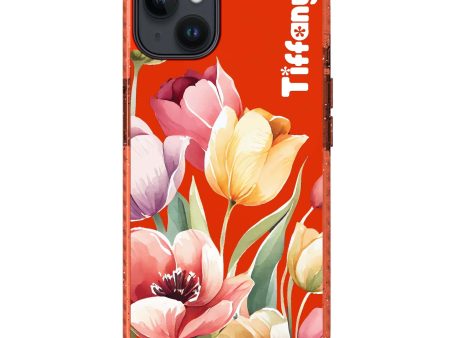 Watercolor tulip iPhone 15 Durashock Case Discount