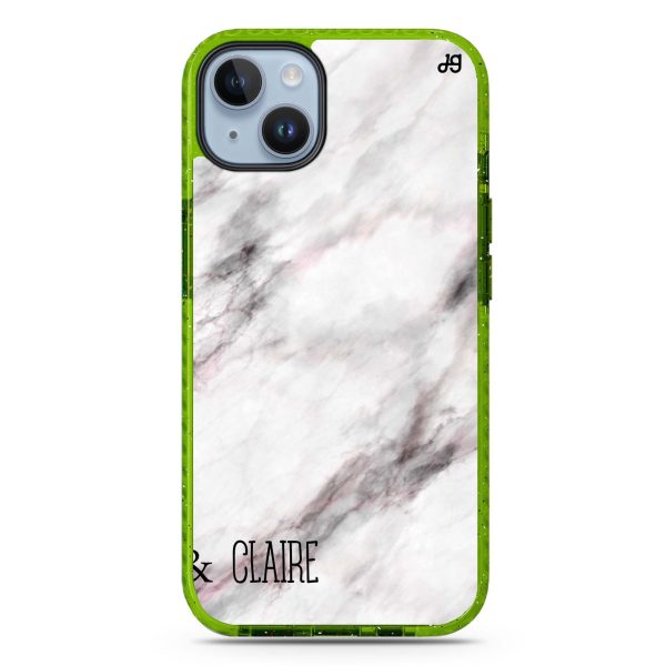 White Marble iPhone 15 Durashock Case Online Sale