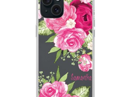 Watercolor Rose iPhone 15 Plus Ultra Clear Case Supply