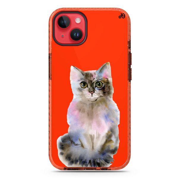 Watercolour Cat iPhone 15 Durashock Case Online Sale