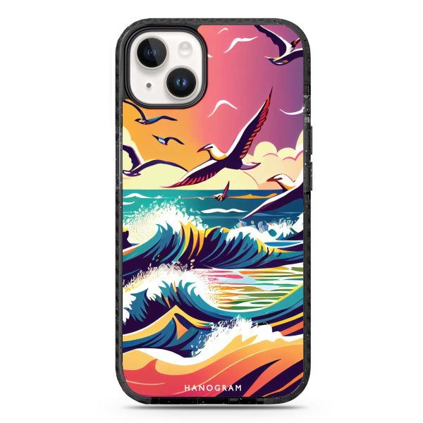 Waves & seagulls iPhone 15 Durashock Case Online now