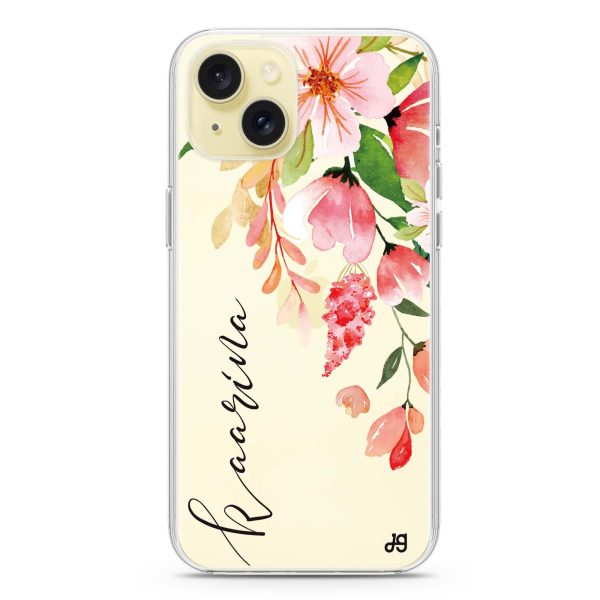 Watercolor Blossom iPhone 15 Ultra Clear Case Online Hot Sale