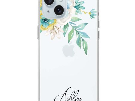 Watercolor Flowers iPhone 15 Ultra Clear Case For Sale