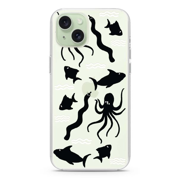 Water, Ocean and Sea Animals iPhone 15 Plus Ultra Clear Case For Sale