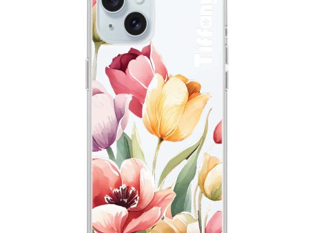 Watercolor tulip iPhone 15 Ultra Clear Case For Sale