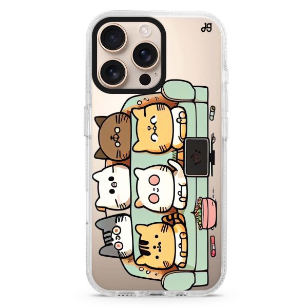 TV Cats iPhone 15 Pro Ultra Clear Case Discount