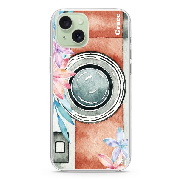 Watercolor Camera iPhone 15 Plus Ultra Clear Case For Sale