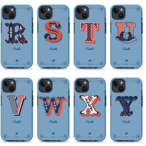 Vintage Ornamental Monogram iPhone 15 Durashock Case on Sale