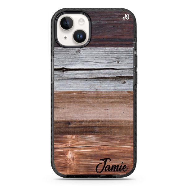 Wood Grain Varigegated iPhone 15 Durashock Case Online now