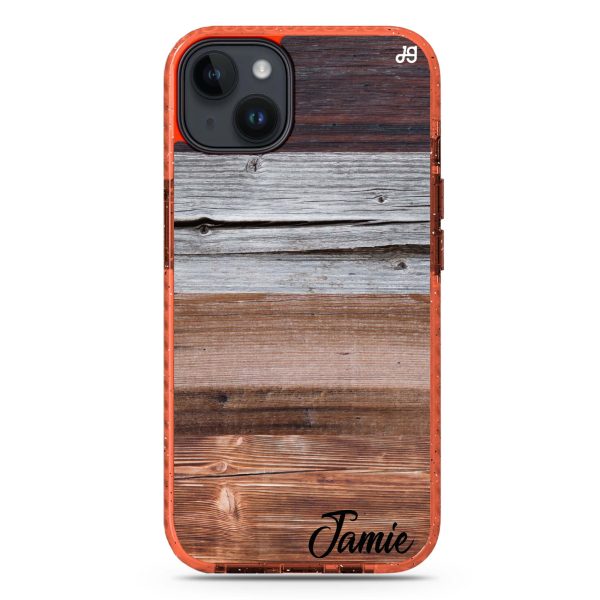 Wood Grain Varigegated iPhone 15 Durashock Case Online now