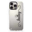 Vertical Cursive Handwritten iPhone 15 Pro Ultra Clear Case Online now