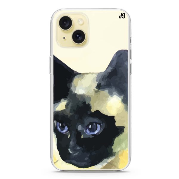 Watercolour Cat iPhone 15 Plus Ultra Clear Case Discount