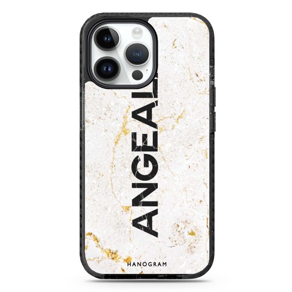 White Marble iPhone 15 Pro Durashock Case on Sale