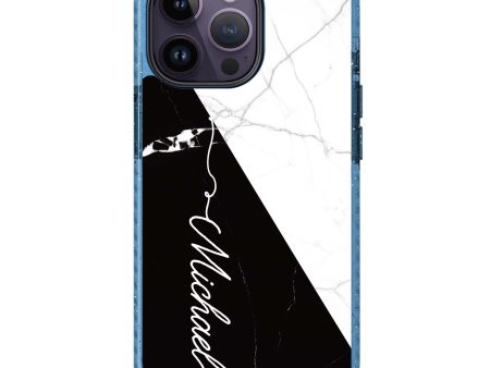 White And Black Marble iPhone 15 Pro Durashock Case Supply