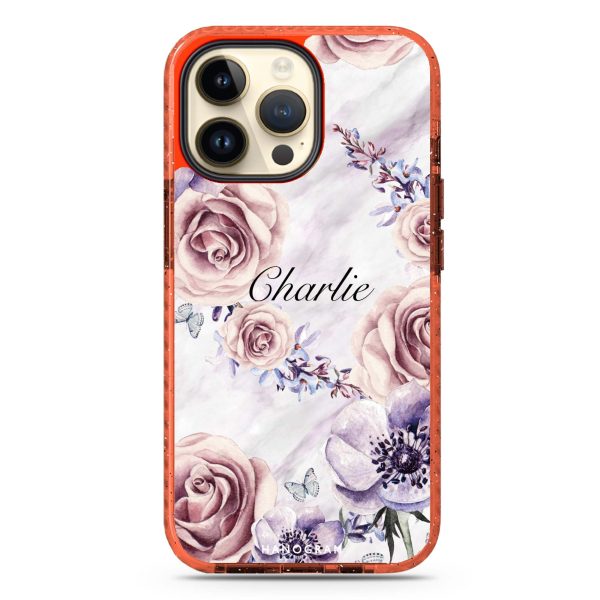 White Marble & Flower iPhone 15 Pro Durashock Case For Discount