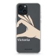 Right Hand heart iPhone 15 Ultra Clear Case For Cheap