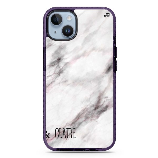 White Marble iPhone 15 Durashock Case Online Sale