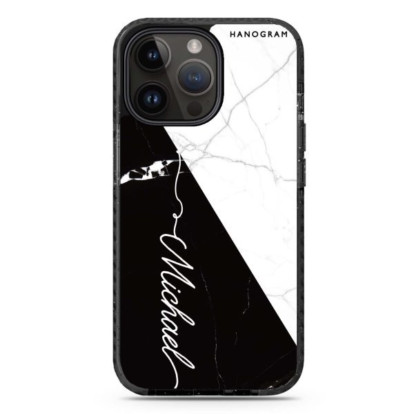 White And Black Marble iPhone 15 Pro Durashock Case Supply