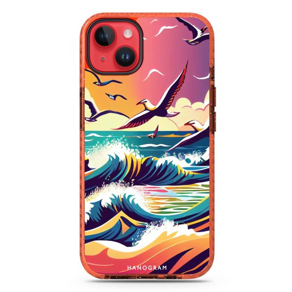 Waves & seagulls iPhone 15 Durashock Case Online now