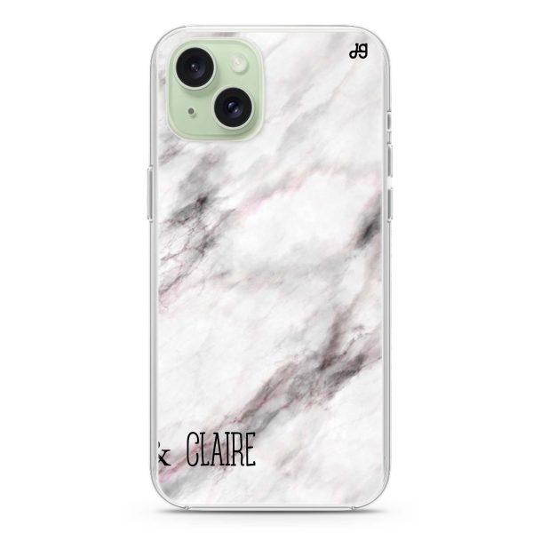 White Marble iPhone 15 Plus Ultra Clear Case Cheap