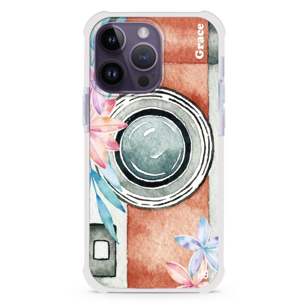 Watercolor Camera iPhone 15 Pro Max MagSafe Compatible Ultra Shockproof Case Cheap